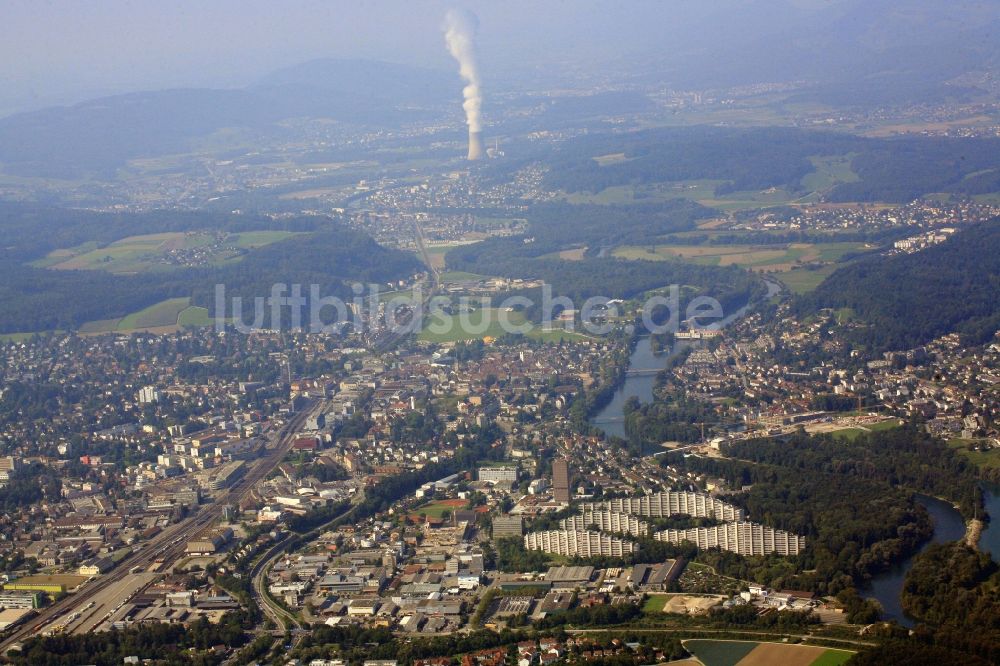 Aarau von oben - Aarau in der Schweiz im Kanton Aargau