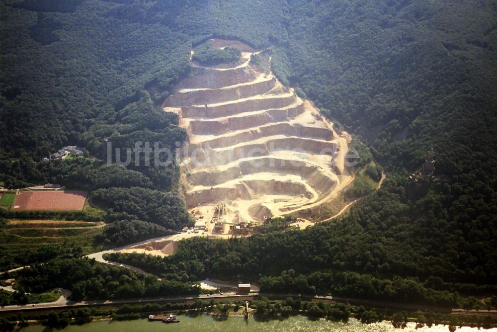 Luftbild Trechtingshausen - Abbau von Grauwacke in Trechtingshausen im Bundesland Rheinland-Pfalz