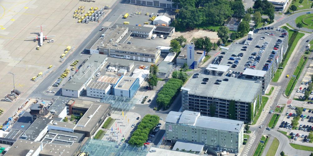 Nürnberg von oben - Abfertigungsterminals auf dem Flughafen Nürnberg