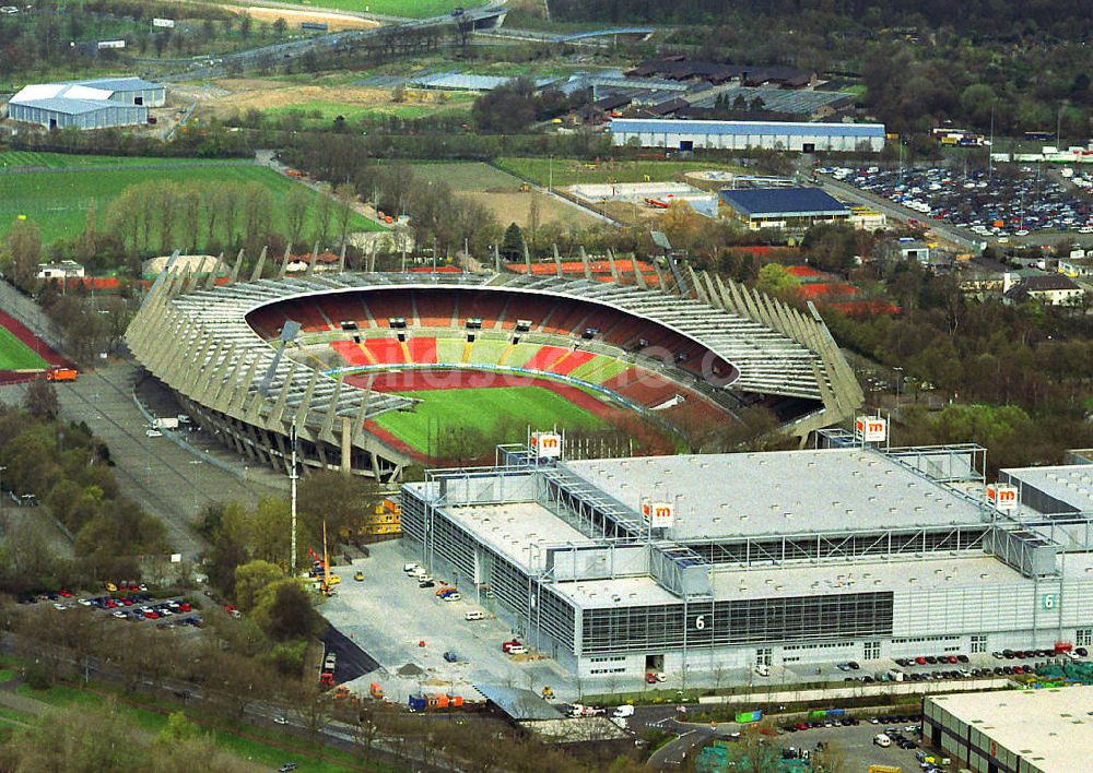 Düsseldorf von oben - abgerissen und durch die heutige ESPRIT arena ersetzt