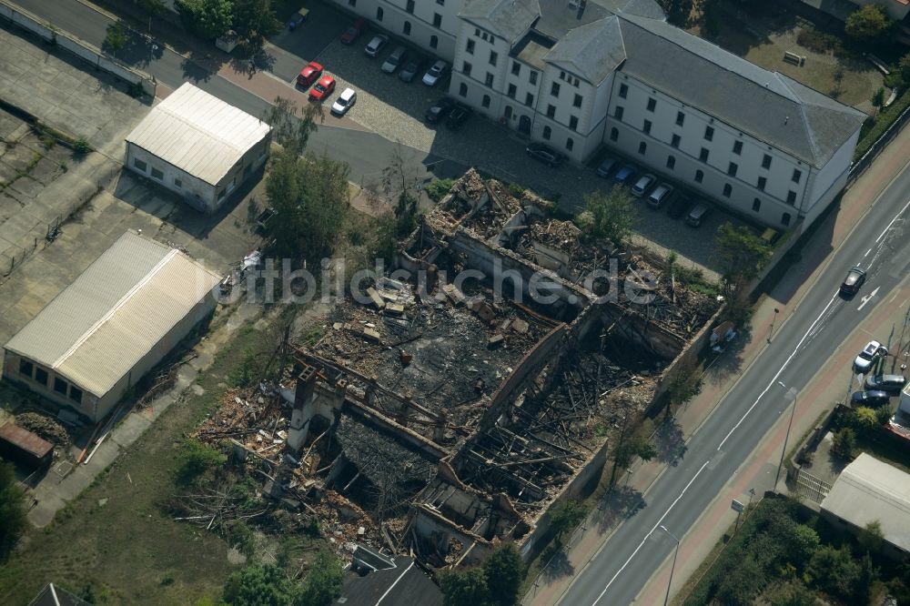 Luftbild Großenhain - Abgerissene Gebäude an der Elsterwerdaer Straße in Großenhain im Bundesland Sachsen