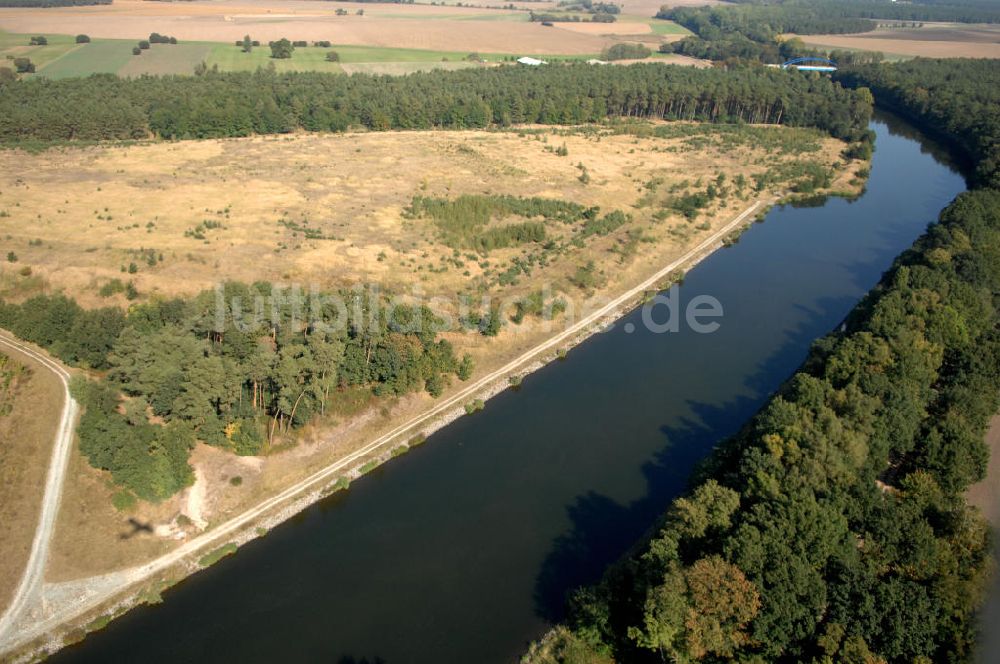 Luftaufnahme Ihleburg - Ablagerungsfläche am Elbe-Havel-Kanal bei Ihleburg