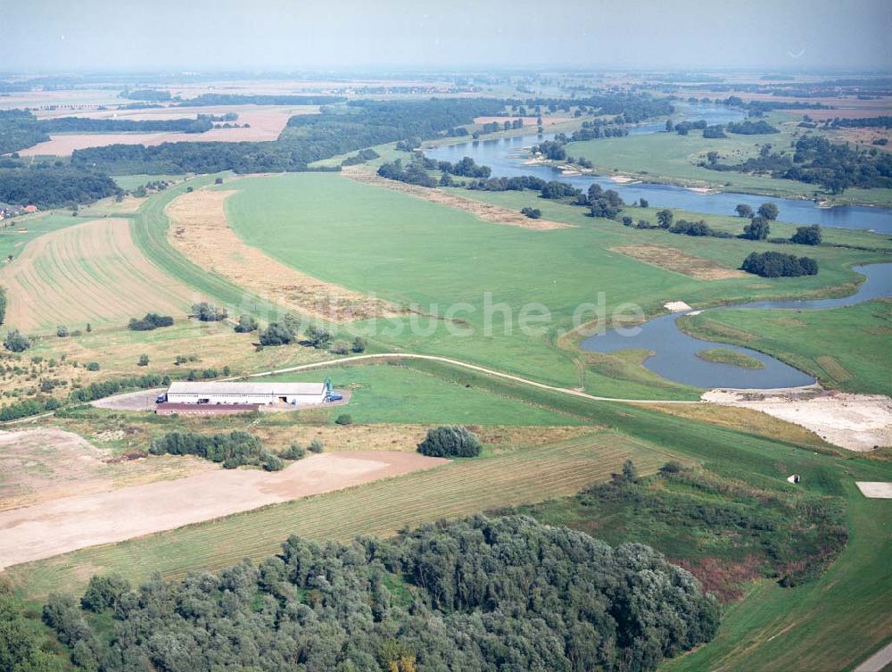 Luftbild Hohenwarthe - Ablagerungsfläche an der Kanalbrücke Hohenwarthen