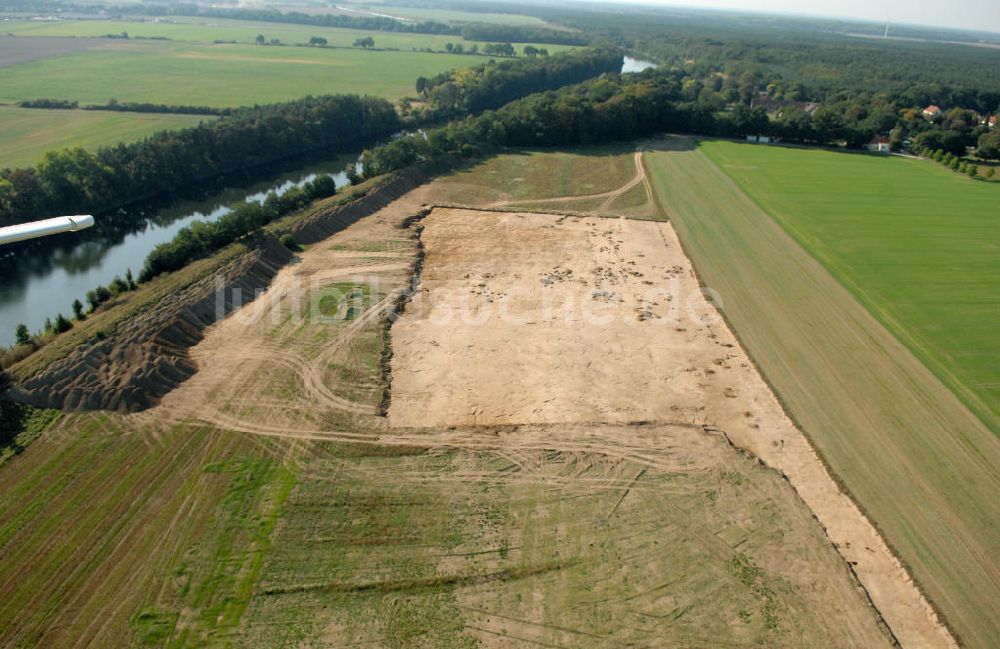 Luftbild Seedorf - Ablagerungsflächen und Ausgleichflächen am Ufer des Elbe-Havel-Kanal bei Seedorf