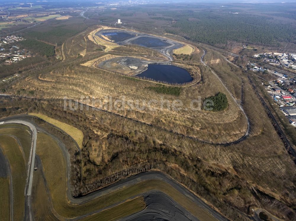 Marl aus der Vogelperspektive: Abraum - Halde Brinkfordsheide in Marl im Ruhrgebiet in Nordrhein-Westfalen NRW