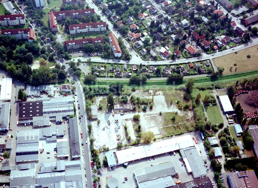 Luftaufnahme Berlin - Spandau - Abriß- und Baufläche der Firma WAYS & FREYTAG AG am Päwesiner Weg 28 - 30 in Berlin - Spandau.