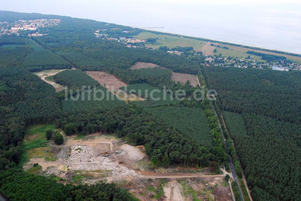 Luftbild Graal-Müritz (Mecklenburg-Vorpommern) - Abriss einer ehem. Kaserne durch die HAWO KG bei Graal-Müritz (Mecklenburg-Vorpommern)