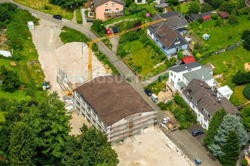 Luftaufnahme Heiligenhaus - Abriß der ehemaligen Caritas- Einrichtung Altenheim an der Lindenstraße in Heiligenhaus im Bundesland Nordrhein-Westfalen