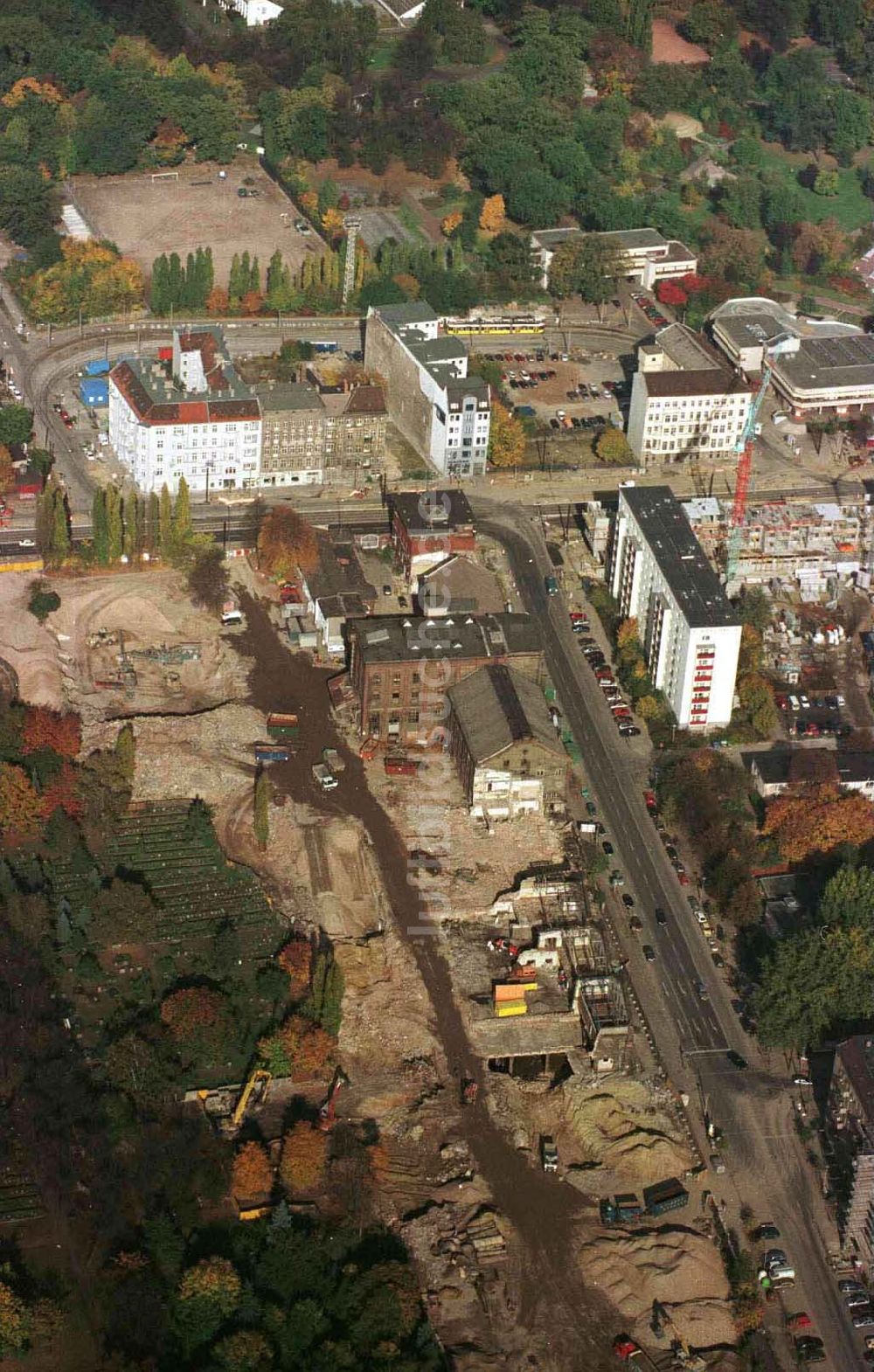 Berlin-Friedrichshain aus der Vogelperspektive: Abriß des Geländes der ehem