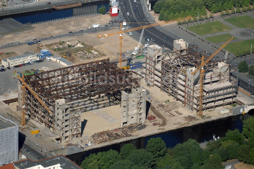 Luftaufnahme Berlin - Abriss des Palast der Republik in Berlin-Mitte