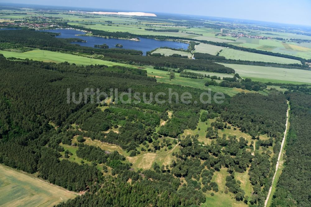 Luftbild Detershagen - Abriß- und Renaturierungsarbeiten auf dem Gelände eines ehemaligen Tanklager bei Detershagen in Sachsen-Anhalt