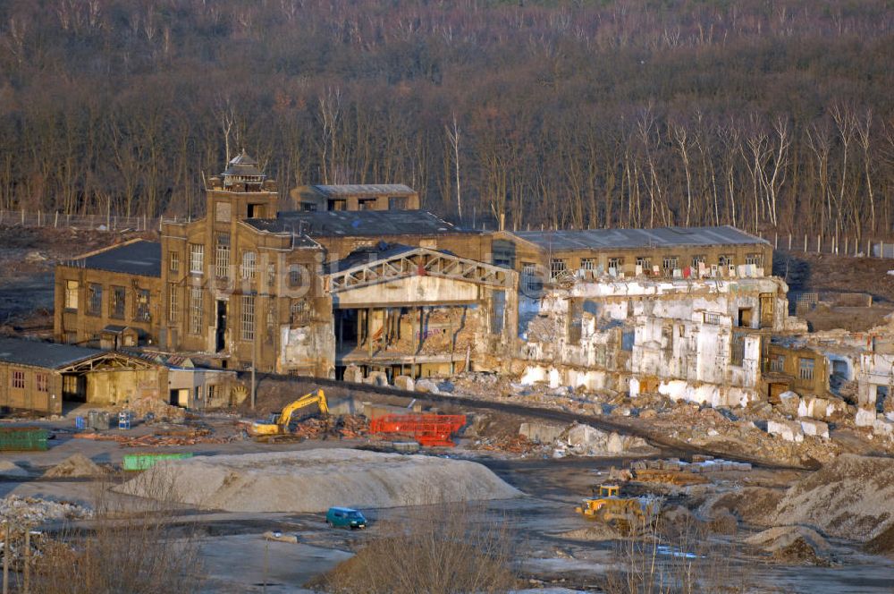 Luftaufnahme Muldenstein - Abriss der Rohrwerke Muldenstein