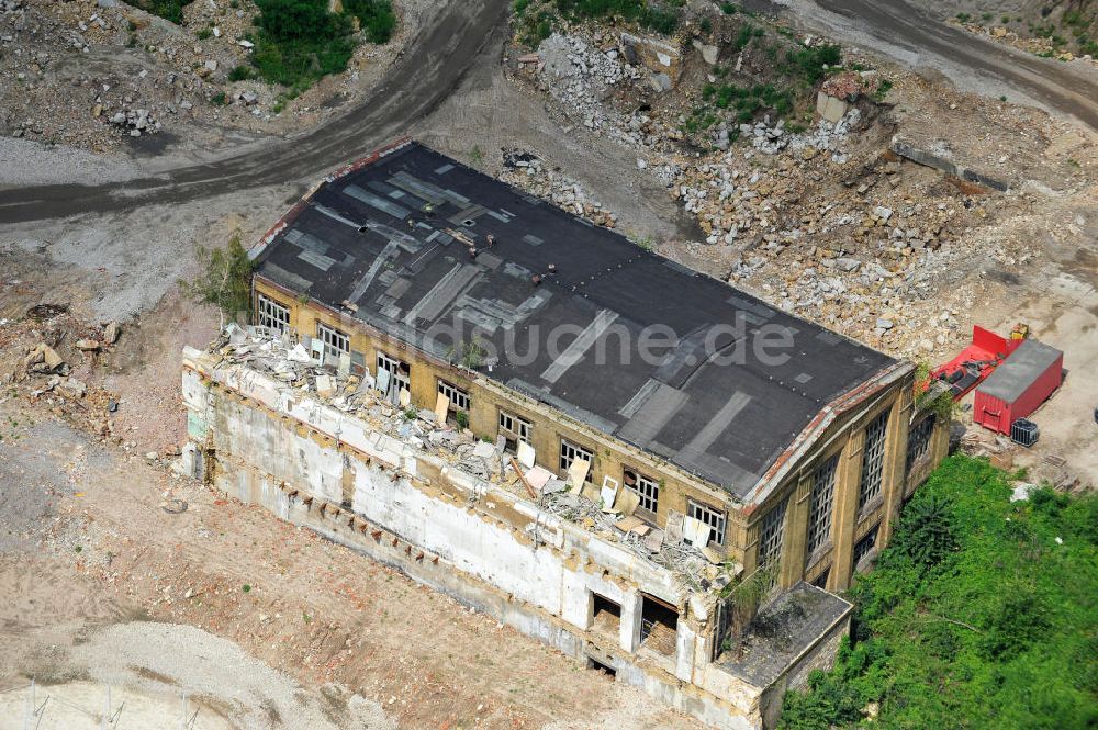 Luftaufnahme Muldenstein - Abriss Rohrwerke Muldenstein und Bau eines Solarkarftwerkes