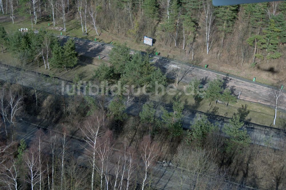 Luftaufnahme Schönau - Abrißarbeiten am alten Streckenverlauf der A4 - demolition work on the old, disused itinerary of the A4 motorway course