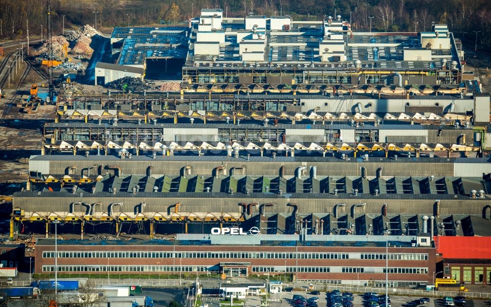 Luftbild Bochum - Abrissarbeiten am Firmengelände des Adam Opel AG Werks Bochum II im Osten von Bochum im Bundesland Nordrhein-Westfalen