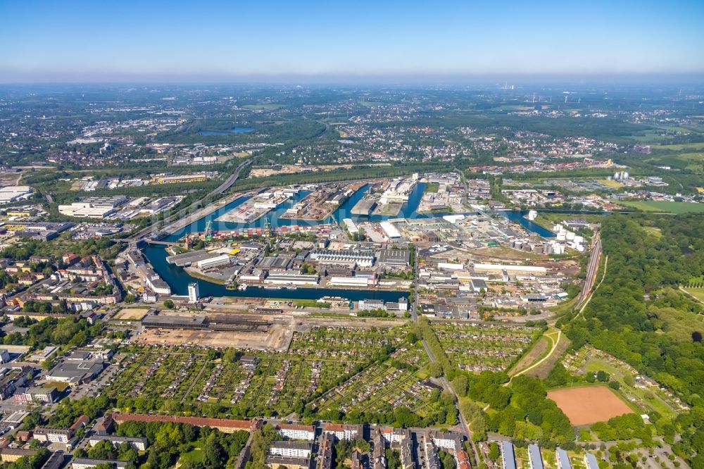 Luftbild Dortmund - Abrißarbeiten auf dem Gelände des Dortmunder Hafen in Dortmund im Bundesland Nordrhein-Westfalen, Deutschland