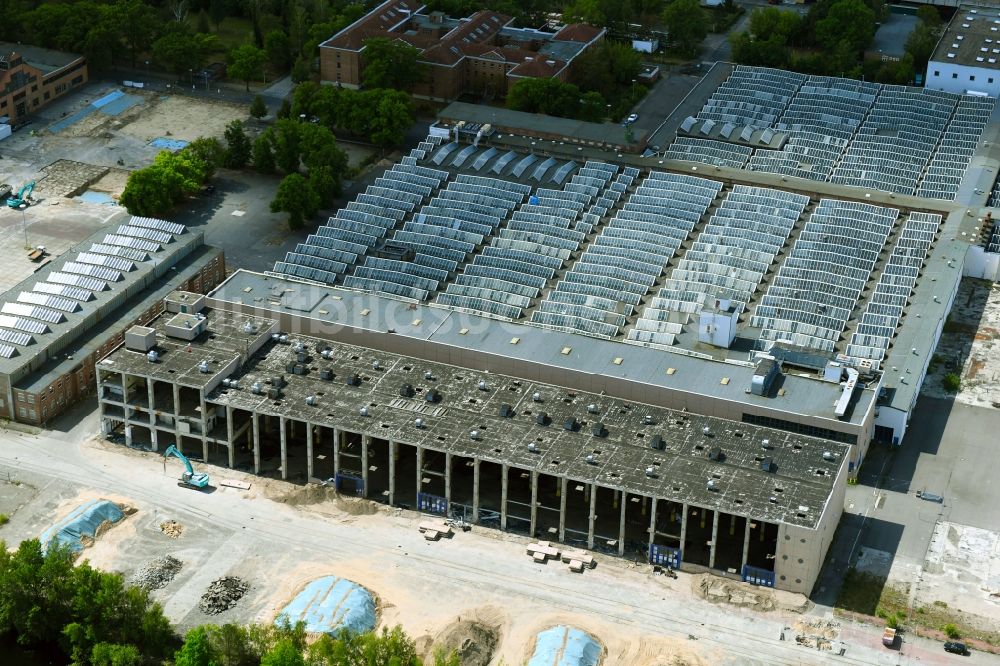 Berlin von oben - Abrißarbeiten auf dem Gelände der Industrie- Ruine im Ortsteil Siemensstadt in Berlin, Deutschland