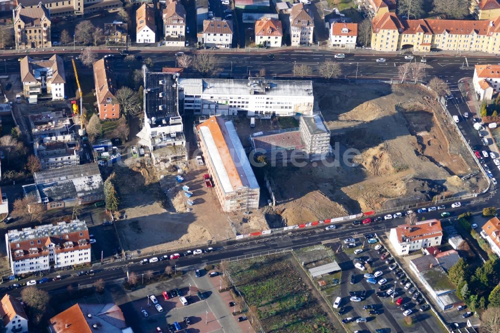 Luftbild Göttingen - Abrißarbeiten auf dem Gelände der Industrie- Ruine Sartorius AG in Göttingen im Bundesland Niedersachsen, Deutschland