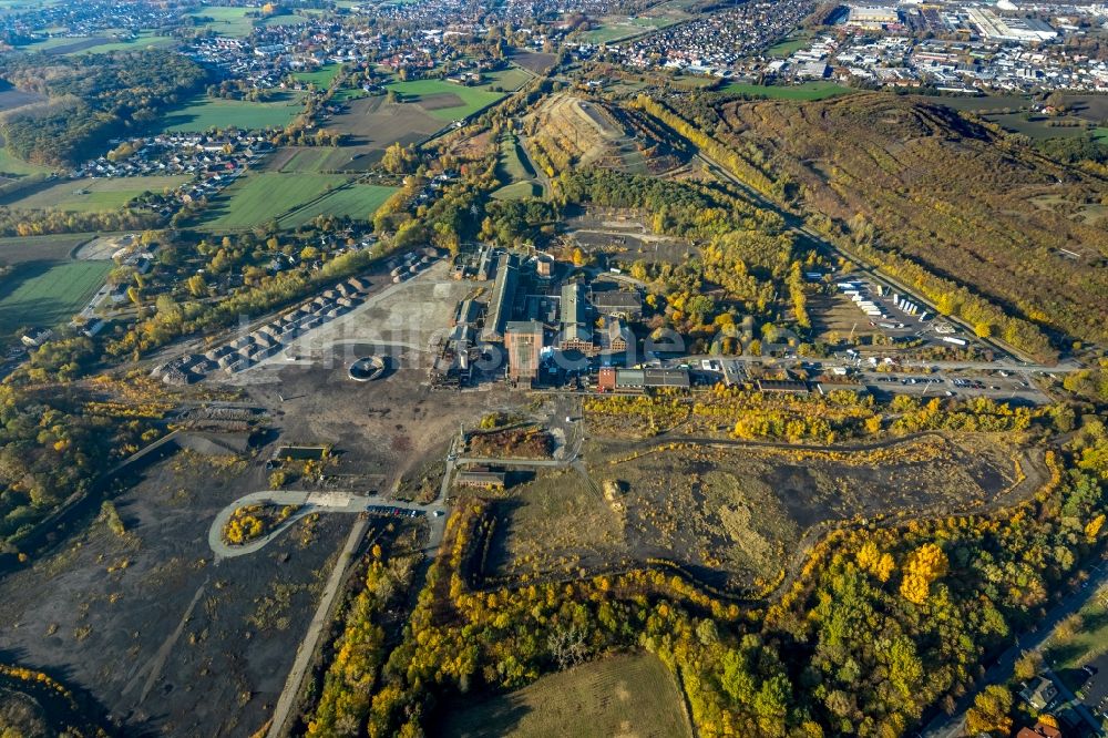 Hamm von oben - Abrißarbeiten auf dem Gelände der Industrie- Ruine Zeche Heinrich Robert in Hamm im Bundesland Nordrhein-Westfalen, Deutschland