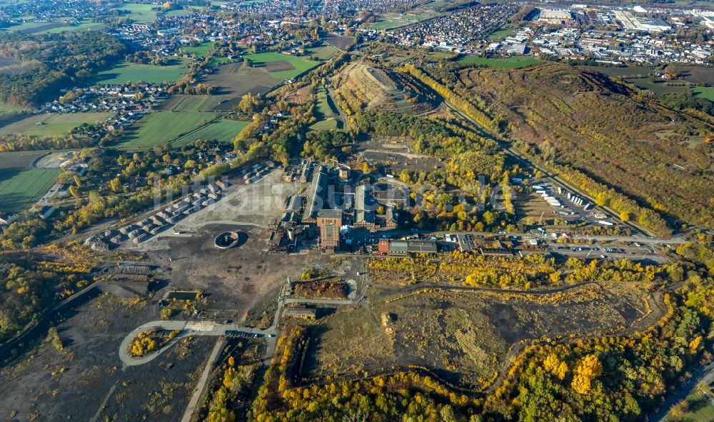 Hamm aus der Vogelperspektive: Abrißarbeiten auf dem Gelände der Industrie- Ruine Zeche Heinrich Robert in Hamm im Bundesland Nordrhein-Westfalen, Deutschland