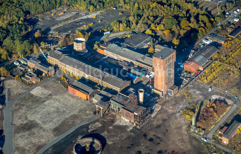 Luftbild Hamm - Abrißarbeiten auf dem Gelände der Industrie- Ruine Zeche Heinrich Robert in Hamm im Bundesland Nordrhein-Westfalen, Deutschland