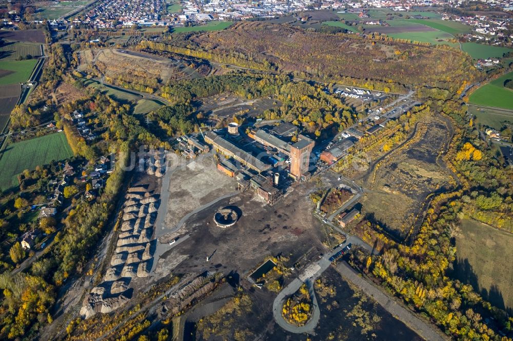 Luftaufnahme Hamm - Abrißarbeiten auf dem Gelände der Industrie- Ruine Zeche Heinrich Robert in Hamm im Bundesland Nordrhein-Westfalen, Deutschland