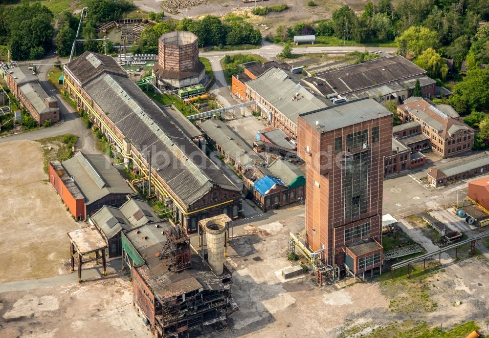 Hamm aus der Vogelperspektive: Abrißarbeiten auf dem Gelände der Industrie- Ruine Zeche Heinrich Robert nach misslungener Sprengung in Hamm im Bundesland Nordrhein-Westfalen, Deutschland