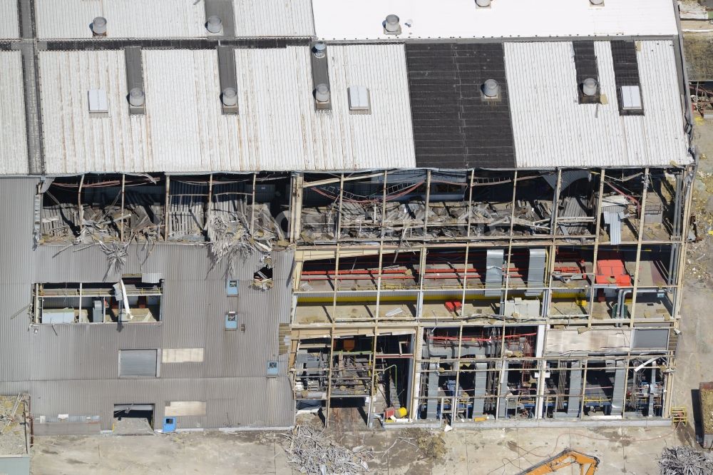 Luftbild Bochum - Abrißarbeiten auf dem Gelände der Ruine des Opel Werk I in Bochum im Bundesland Nordrhein-Westfalen