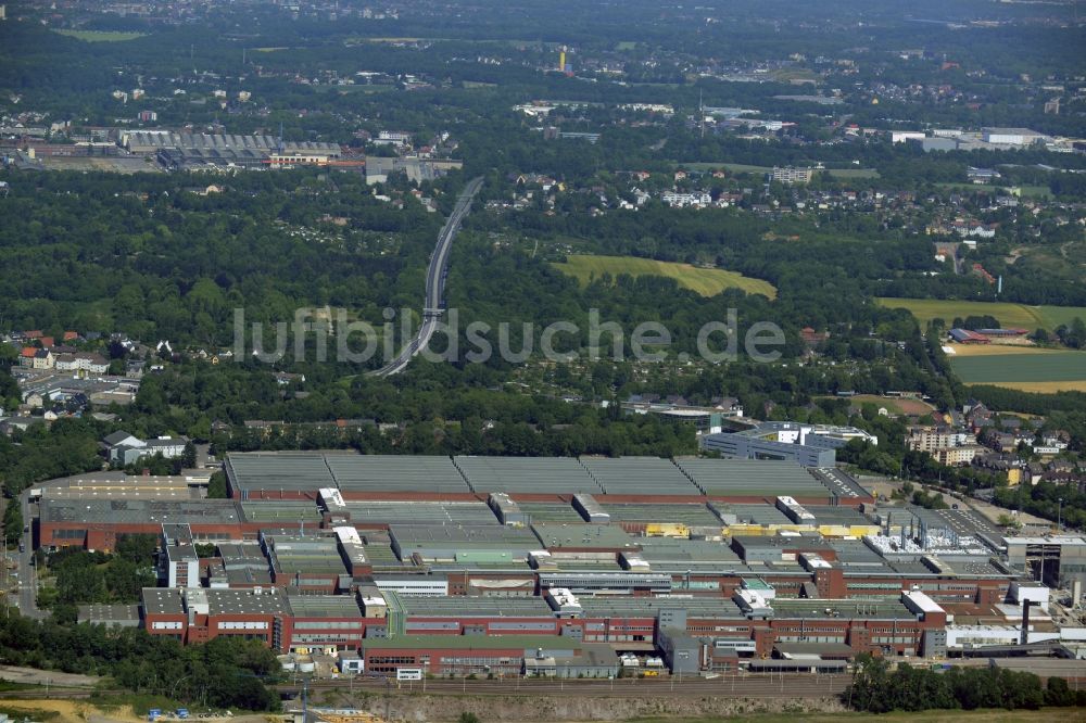 Luftbild Bochum - Abrißarbeiten auf dem Gelände der Ruine des Opel Werk I in Bochum im Bundesland Nordrhein-Westfalen