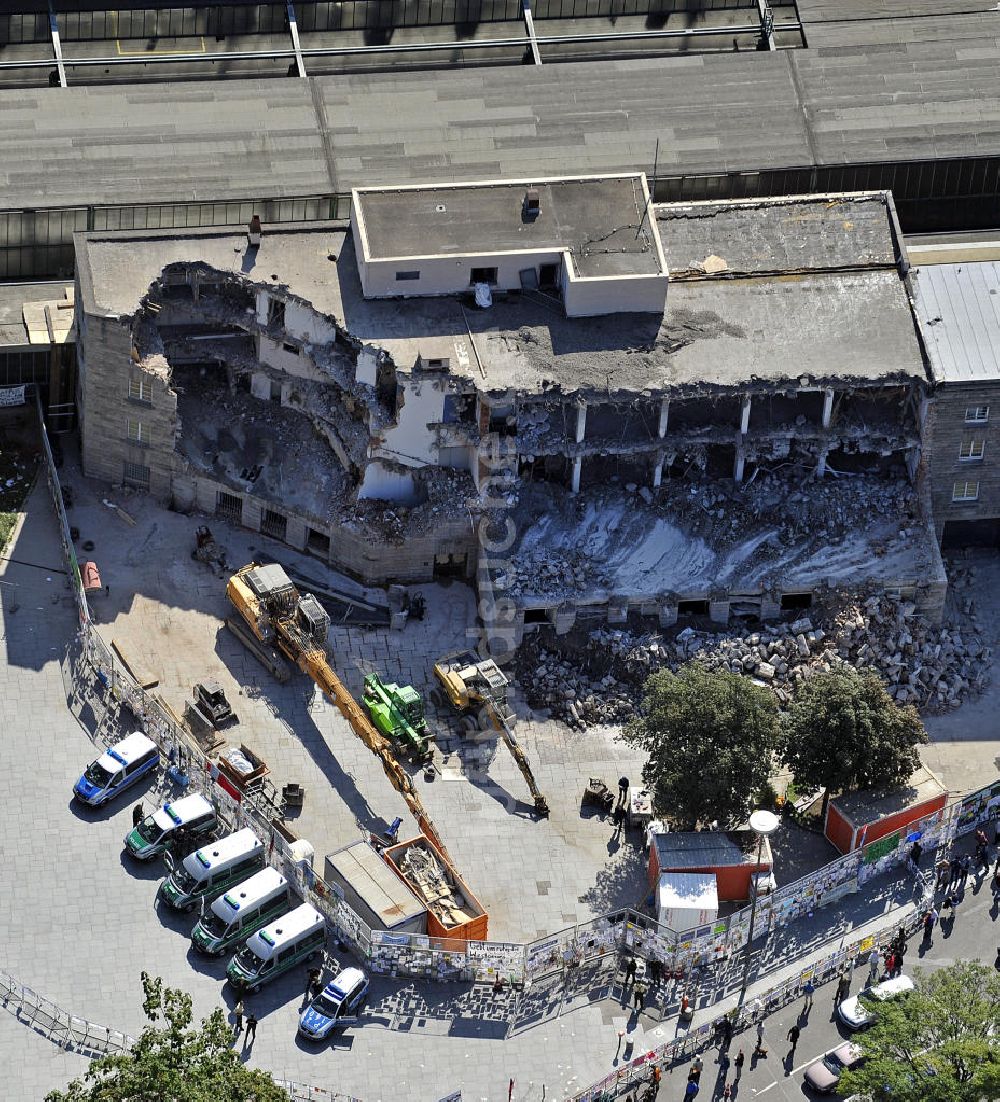 Luftaufnahme Stuttgart - Abrissarbeiten am Stuttgarter Hauptbahnhof