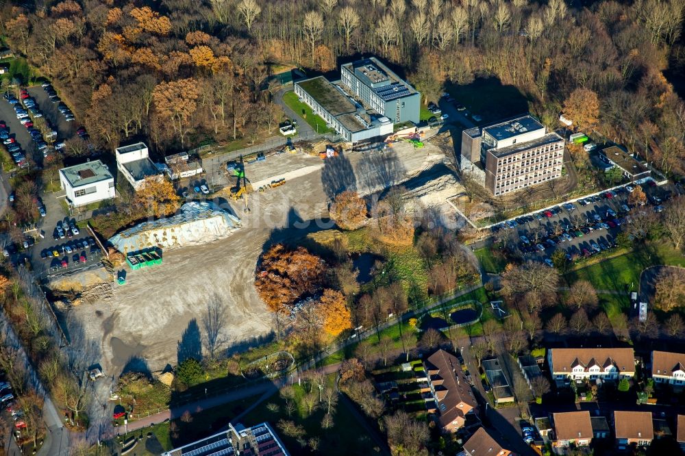 Luftbild Gelsenkirchen - Abrißfläche des Altbaus der Westfälischen Hochschule in Gelsenkirchen im Bundesland Nordrhein-Westfalen
