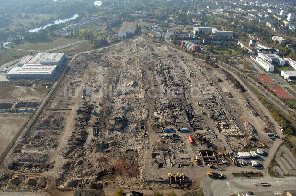 Luftbild Hennigsdorf - Abrissfläche Altwalzwerk im Gewerbegebiet Nord Hennigsdorf