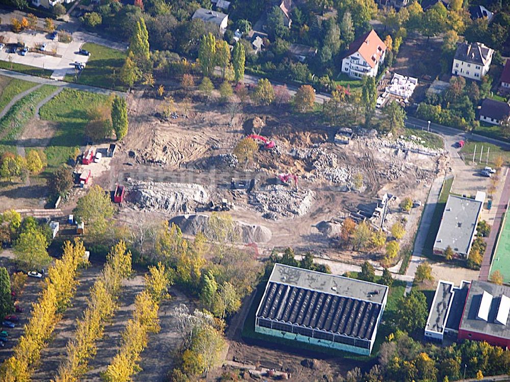 Luftbild Berlin - Marzahn - Abrißfläche Berlin Marzahn