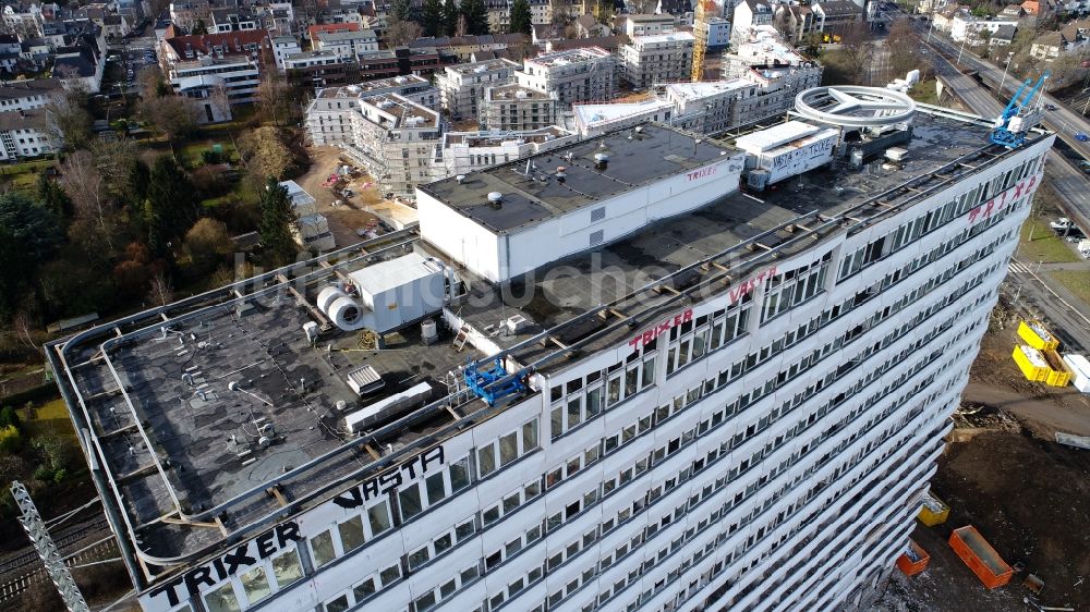 Luftaufnahme Bonn - Abrißfläche des Bürohaus- Gebäude des Bonn-Center in Bonn im Bundesland Nordrhein-Westfalen, Deutschland