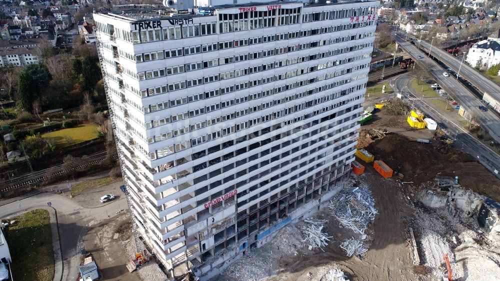 Bonn von oben - Abrißfläche des Bürohaus- Gebäude des Bonn-Center in Bonn im Bundesland Nordrhein-Westfalen, Deutschland