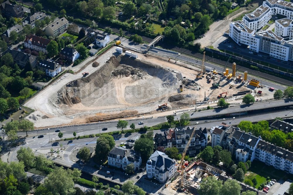 Luftaufnahme Bonn - Abrißfläche des Bürohaus- Gebäude des Bonn-Center am Straßburger weg - Kaiserstraße in Bonn im Bundesland Nordrhein-Westfalen, Deutschland