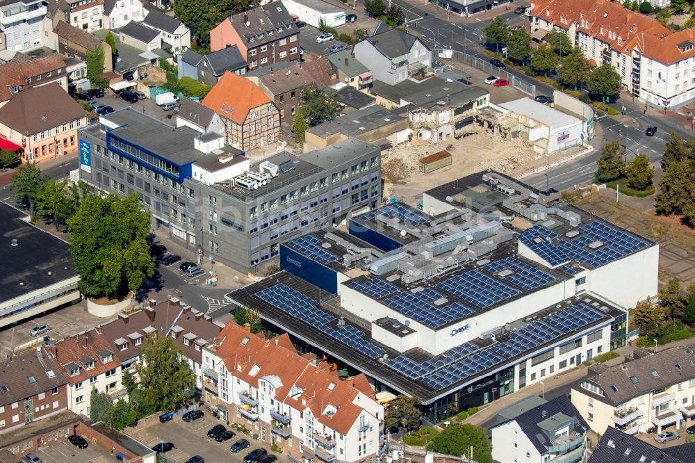 Luftbild Hamm - Abrißfläche der Bürohaus- Gebäude Haus der Lippewelle in Hamm im Bundesland Nordrhein-Westfalen