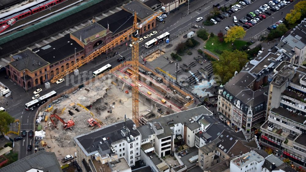 Luftbild Bonn - Abrißfläche der Bürohaus- Gebäude Maximiliancenter an der Poststraße in Bonn im Bundesland Nordrhein-Westfalen, Deutschland