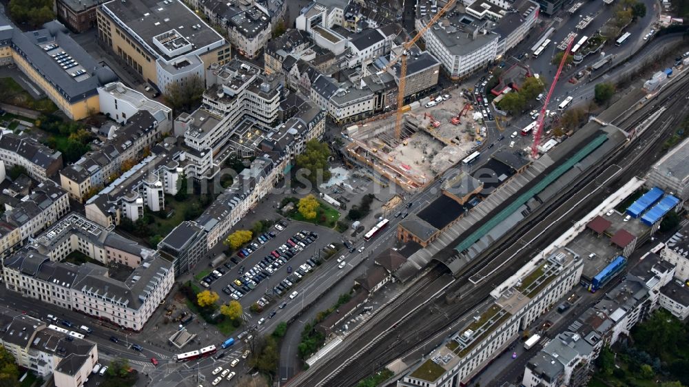 Luftbild Bonn - Abrißfläche der Bürohaus- Gebäude Maximiliancenter an der Poststraße in Bonn im Bundesland Nordrhein-Westfalen, Deutschland