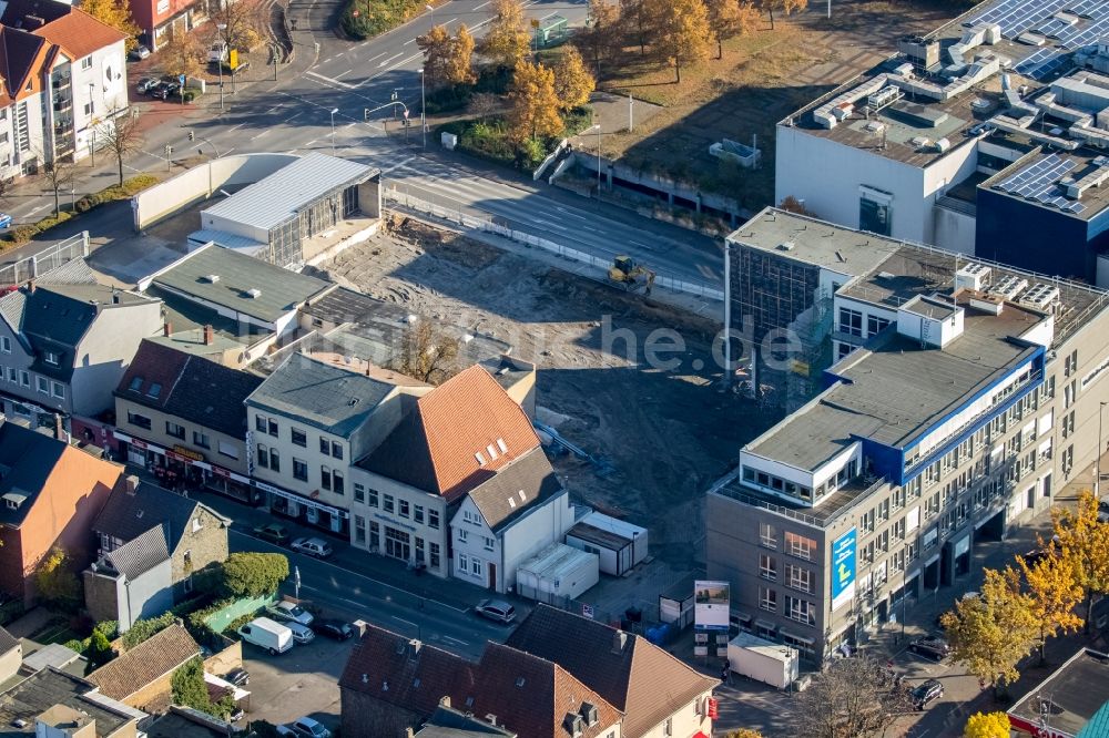 Hamm aus der Vogelperspektive: Abrißfläche der Bürohaus- Gebäude vom WA-Pressehaus und der Redaktionsräume Lippewelle in Hamm im Bundesland Nordrhein-Westfalen