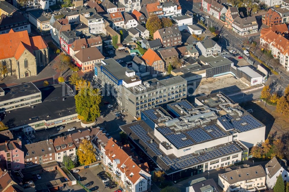 Luftbild Hamm - Abrißfläche der Bürohaus- Gebäude vom WA-Pressehaus und der Redaktionsräume Lippewelle in Hamm im Bundesland Nordrhein-Westfalen