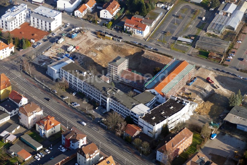 Göttingen von oben - Abrißfläche der Bürohaus- Gebäude Sartorius in Göttingen im Bundesland Niedersachsen, Deutschland