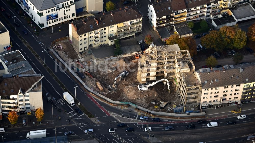 Bonn von oben - Abrißfläche der Bürohaus- Gebäude Volksfürsorgehaus in Bonn im Bundesland Nordrhein-Westfalen, Deutschland