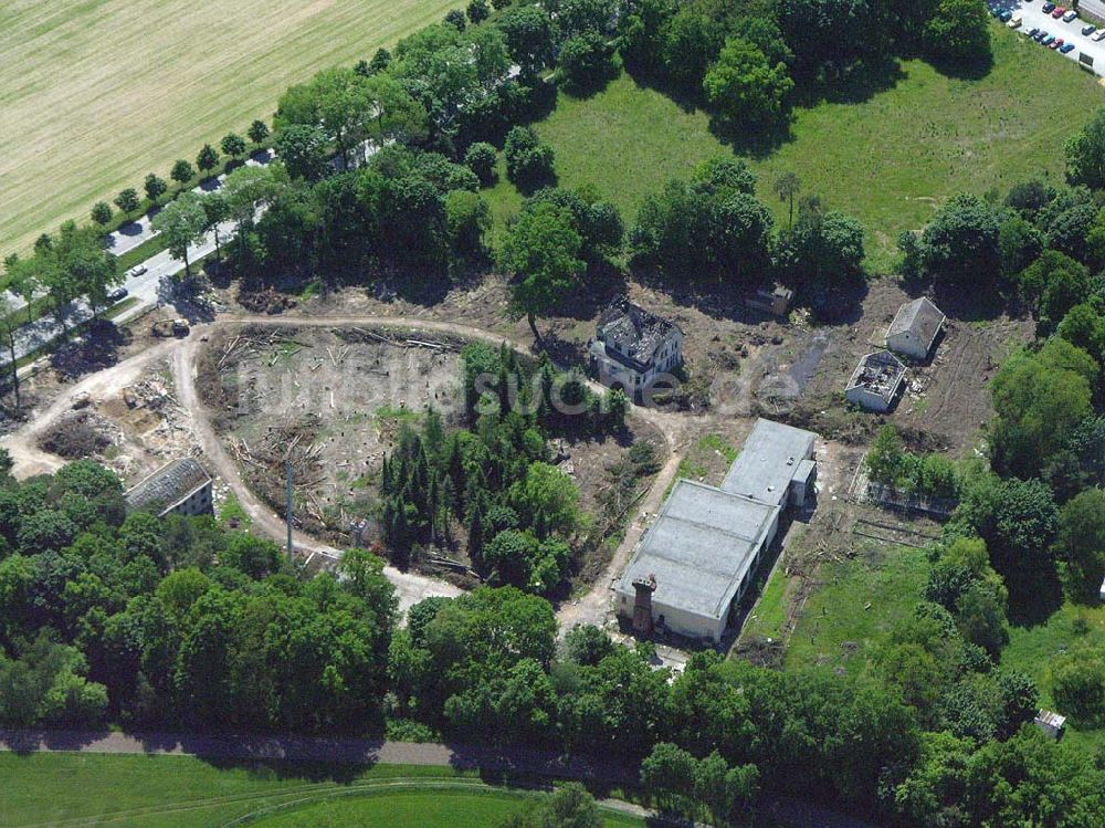 Dahlwitz-Hoppegarten von oben - Abrissfläche des ehem. zentralzirkuses der DDR.