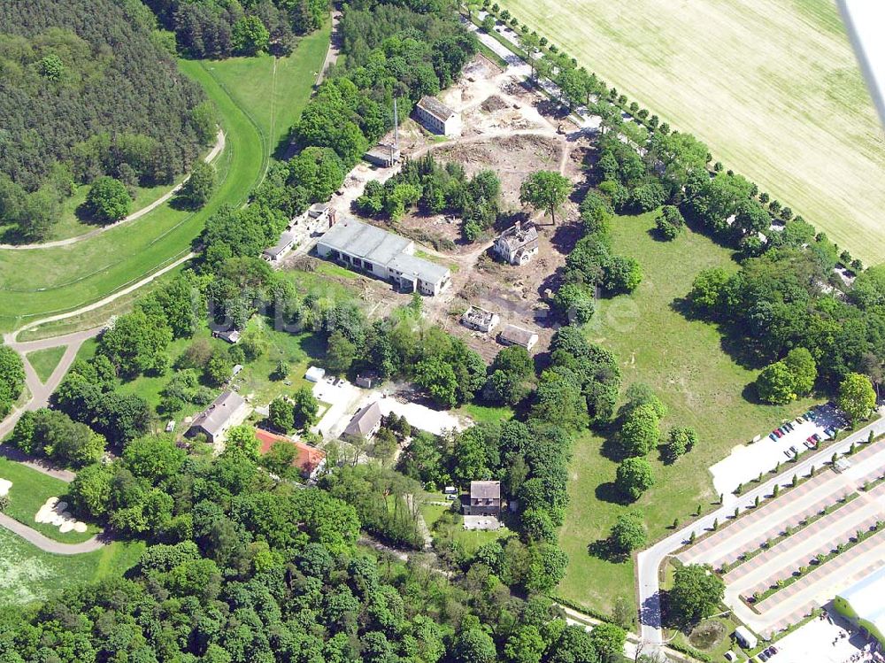 Dahlwitz-Hoppegarten von oben - Abrissfläche des ehem. zentralzirkuses der DDR.