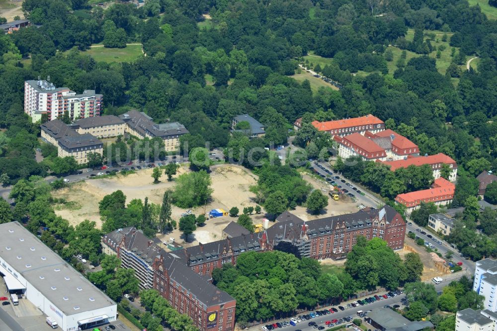 Berlin von oben - Abrißfläche der ehemaligen DRK - Frauenklinik an der Pulsstraße in Berlin - Charlottenburg