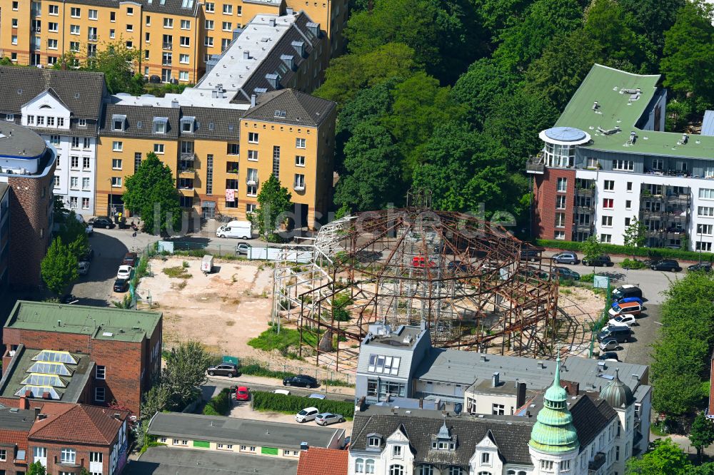 Luftbild Hamburg - Abrißfläche des Gebäudes des Baudenkmals der Schilleroper in Hamburg, Deutschland