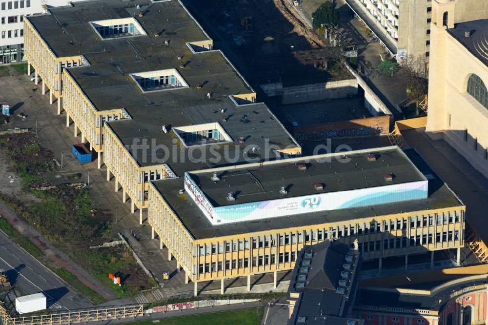 Potsdam aus der Vogelperspektive: Abrißfläche des Gebäudes Fachhochschule Potsdam am Alter Markt Ecke Friedrich-Ebert-Straße im Ortsteil Innenstadt in Potsdam im Bundesland Brandenburg, Deutschland