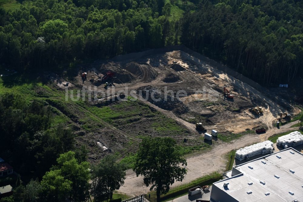 Luftaufnahme Lübtheen - Abrißfläche des Gebäudes der Lagerstraße in Lübtheen im Bundesland Mecklenburg-Vorpommern