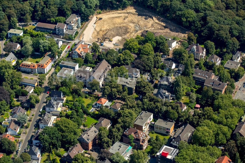 Luftbild Duisburg - Abrißfläche der Henle-Villa am Kaiserberg in Duisburg im Bundesland Nordrhein-Westfalen